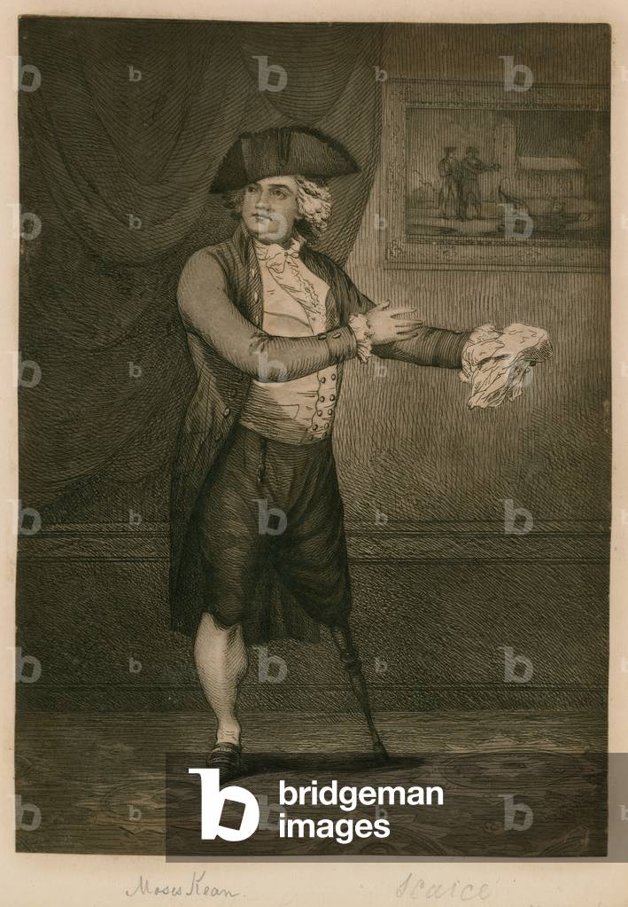 Mr Moses Kean imitazione del Amleto di Henderson (incisione)