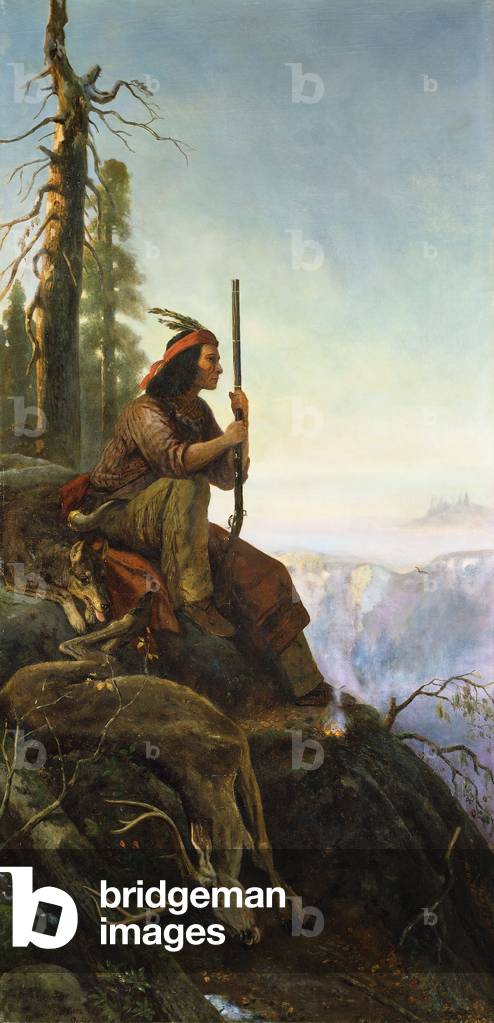 Bild von Gemälde "Das Signal Feuer", 1880 von William Hahn