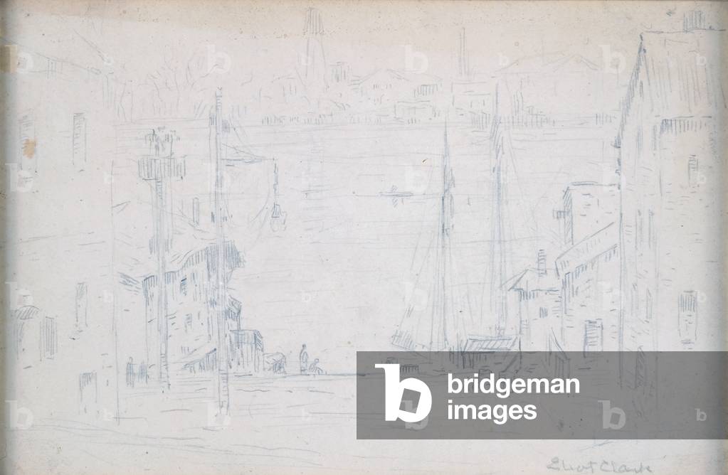 Savannah Harbor (Graphit auf Papier)