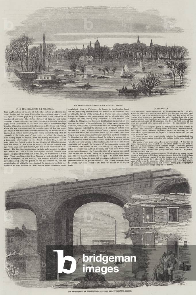 The Inundation at Oxford (engraving) by English Artist