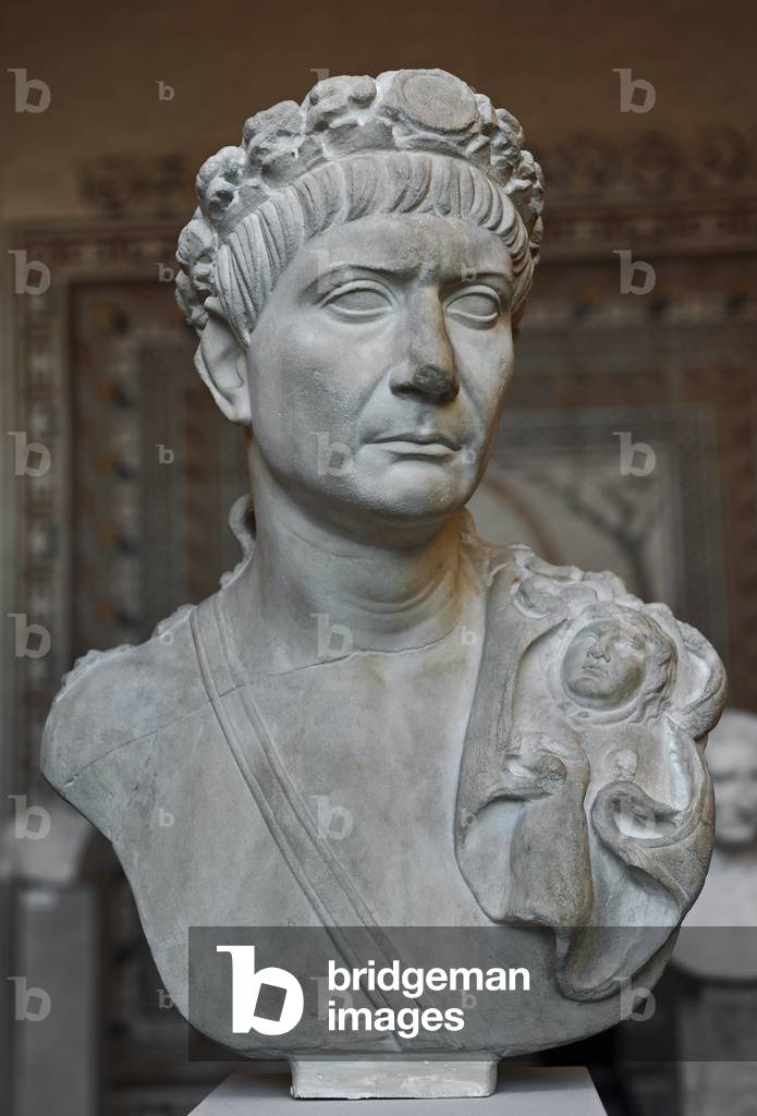 "Traiano (53 AD-117 d.C.). Imperatore romano. Buttare."