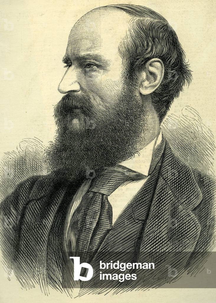 Portrait de John Bagnold Burgess, 1877 par English School, b/w