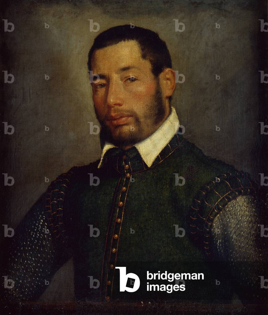 Portrait of a Gentleman in a Green Doublet and Chainmail Shirt, c.1565 (oil on canvas)