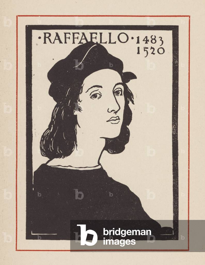 Raphael, italienischer Renaissancekünstler und Architekt (Litho)