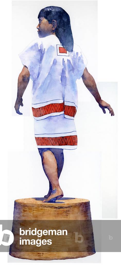 Bild von Zeichnung "Young Aztec Child" 2007 von Greg Harlin
