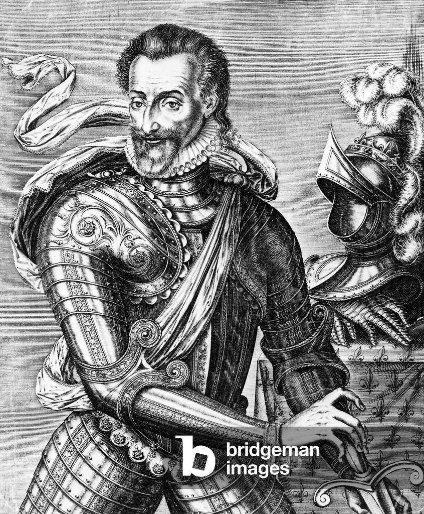 "Henri IV (1553-1610) Französischer König 1589-1610" 1589, b/w