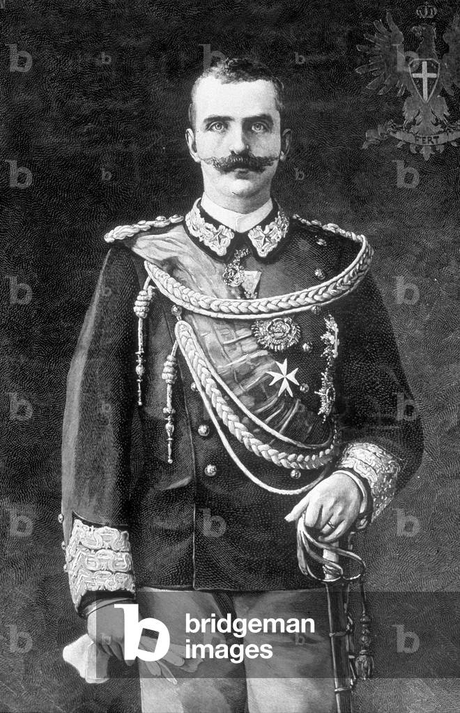 Image de Photographie représentant Vittorio Emanuele III de Savoie (1869-1947) Roi d'Italie en 1900-1946, b/w