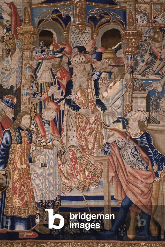 arazzo fiammingo. Passando il Mar Rosso (Paso del Mar Rojo). Ca 1490. Dettaglio.