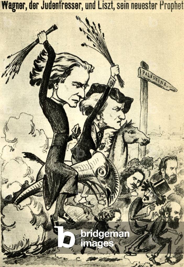 Caricatura di Richard Wagner e Liszt