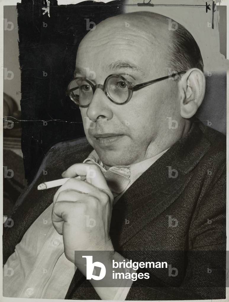 Image of Photography depicting Professor Hanns Eisler (1898-1962) Austrian composer 1940 by C.M. Stieglitz, b/