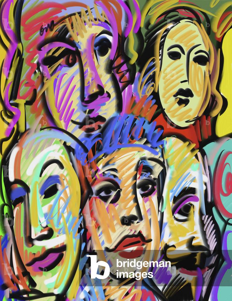 Painted crowd, 2006 (computer graphics)