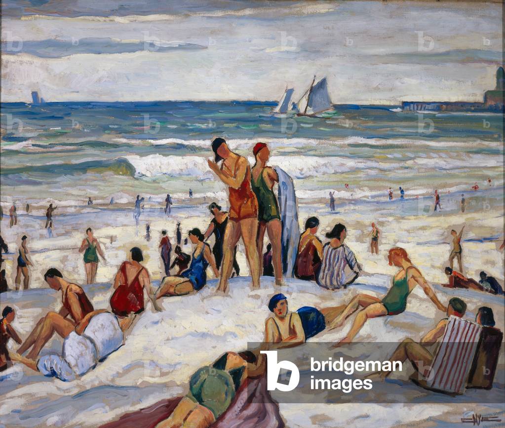 Immagine di Dipinto "I bagnanti (olio su tela)" di Edgar Hewitt Nye