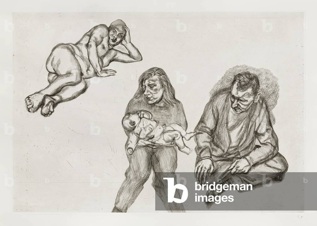 Four Figures, 1991 (etching)