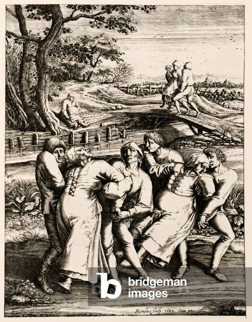 "Tanzende Pest" von Hendrik the Elder Hondius, b/w