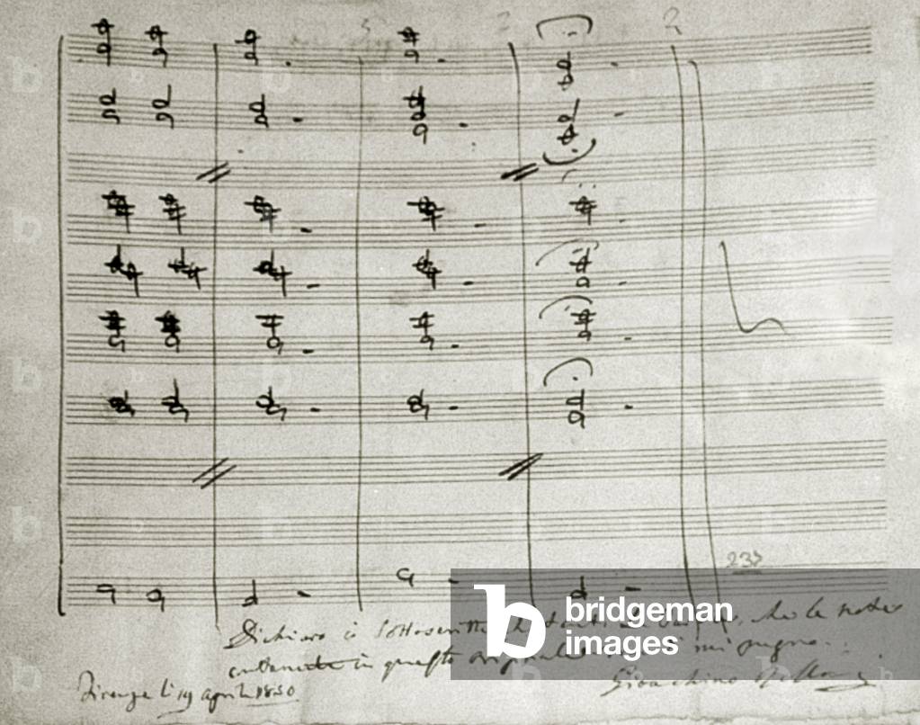 Immagine di Fotografia "Gioacchino Rossini - Autografo", b/w