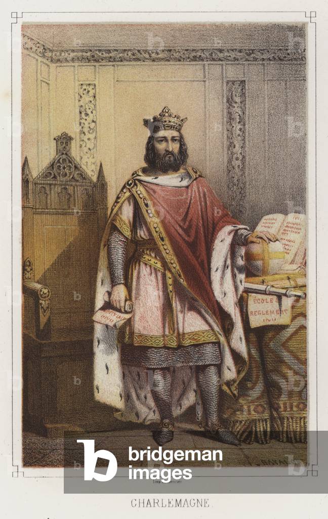 Karl der Große (Farb-Litho)