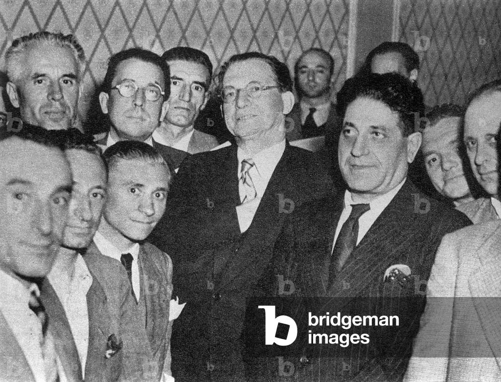 Immagine di Fotografia "ALCIDE DE GASPERI CON GIUSEPPE DI VITTORIO 1946" 1946