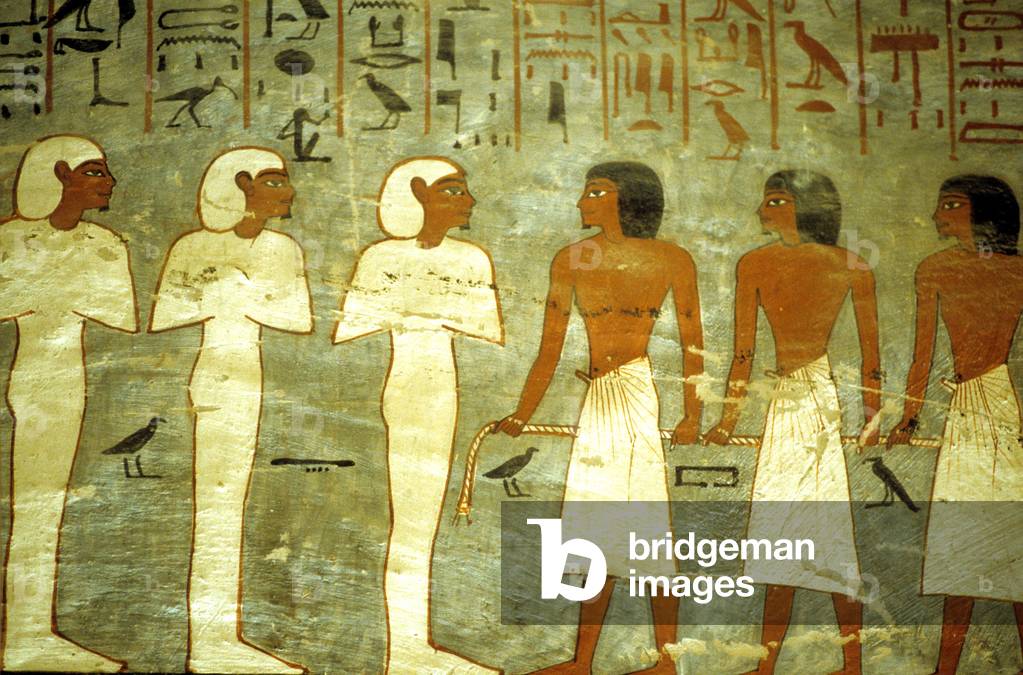 Mummiform Image of Ancient Egypt, Painting, Tomb of Rameses I, Three mummiform ...