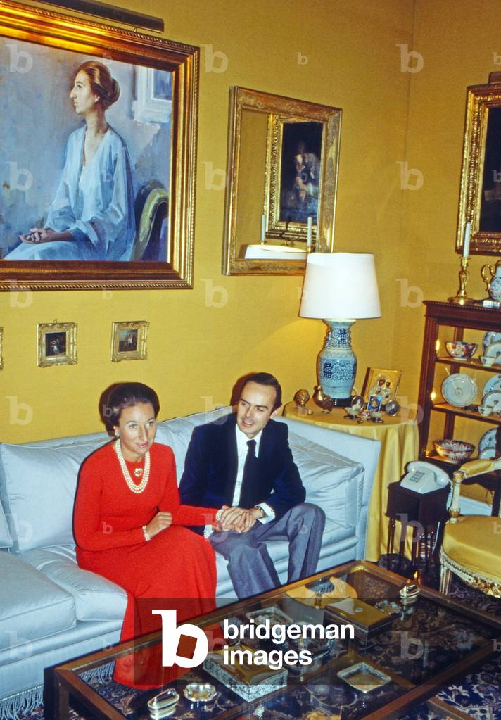 Margarita de Borbon with husband Don Carlos Zurita y Delgado at Madrid