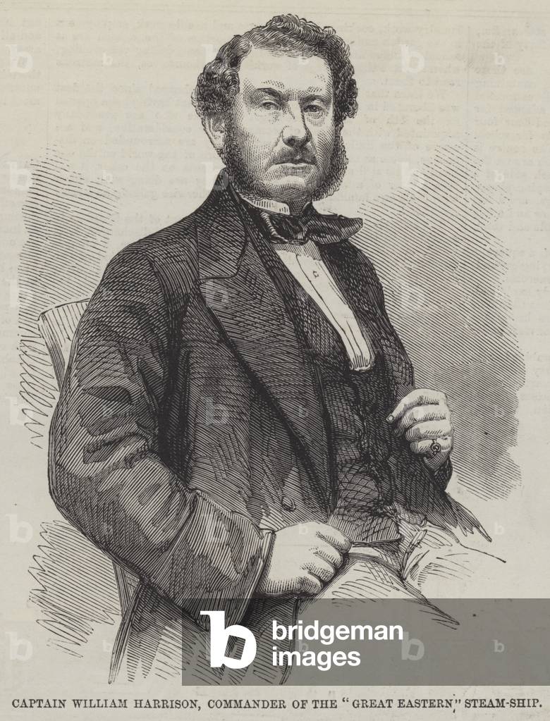Captain William Harrison, Kommandant des „Great Eastern“ Dampfschiffs (Gravur)