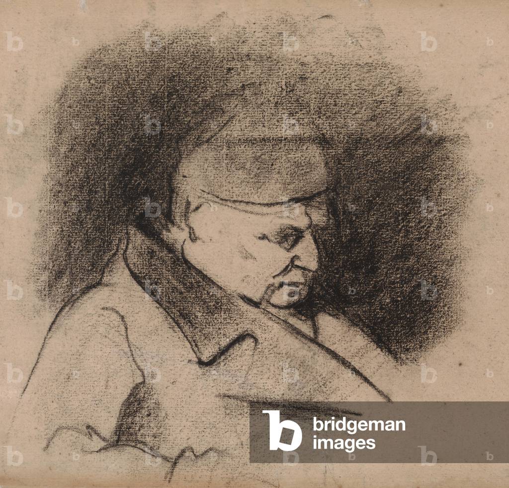 Ritratto del padre dell'artista, 1868-73 (carboncino su carta)