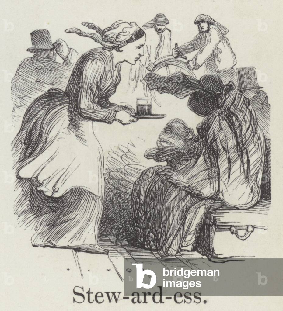 "Stewardess (Gravur)" von English School