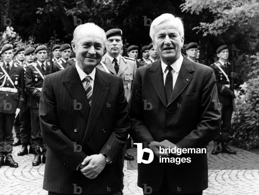 Richard von Weizsaecker e Georges Vassiliou, 1989 (foto)