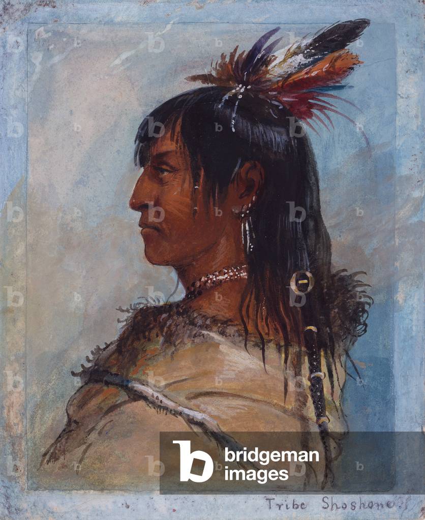 Tribe Shoshone 1837 par Alfred Jacob Miller