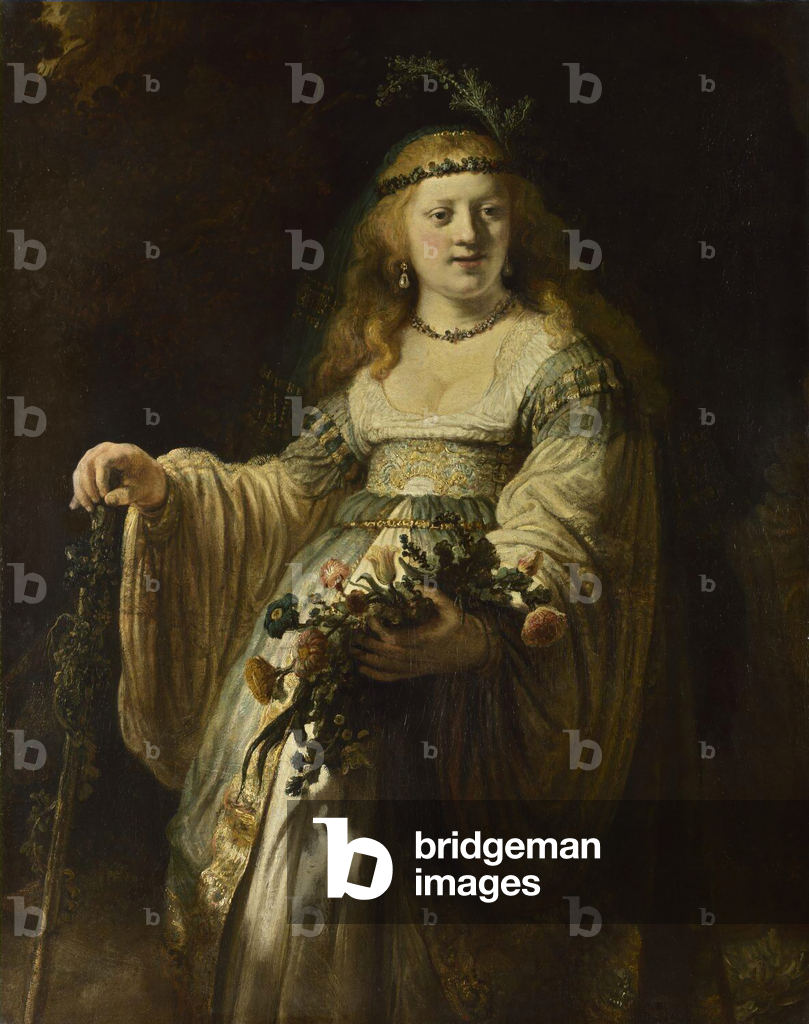Saskia van Uylenburgh in Arcadian Costume, 1635 (olio su tela)