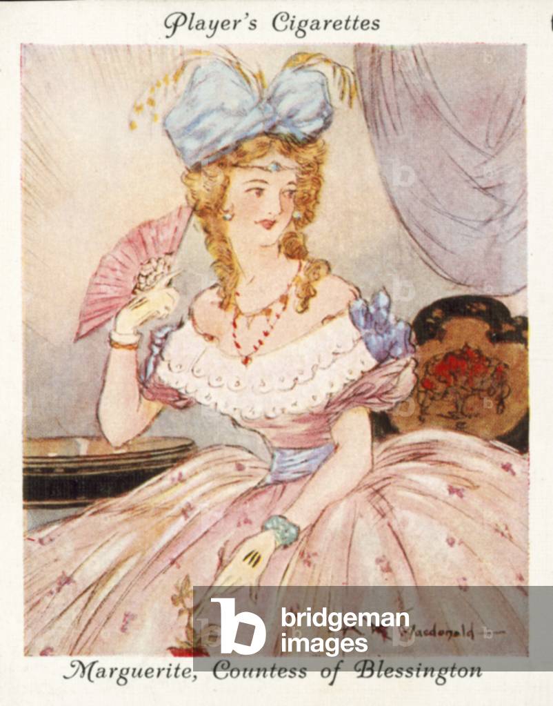 Famous Beauties: Marguerite, Countess of Blessington (colour litho)