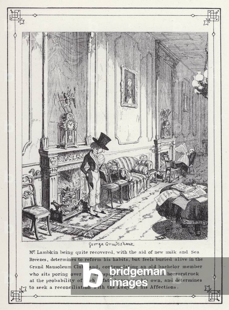 Illustration for The Bachelors Own Book by George Cruikshank