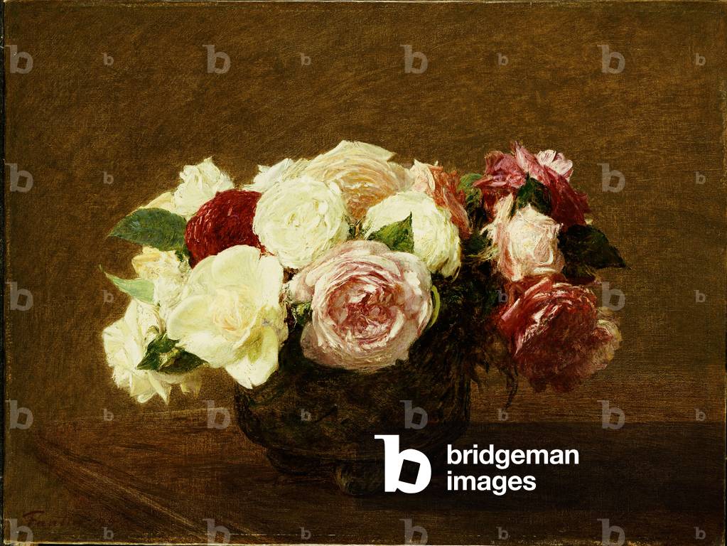 Bild von Gemälde "Rosen", 1894 von Ignace Henri Jean Fantin-Latour