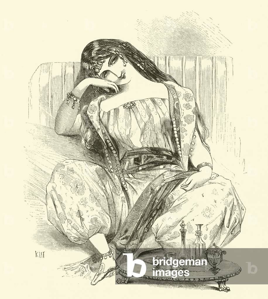 "Illustrazione per Don Juan (incisione)" di English School, b/w