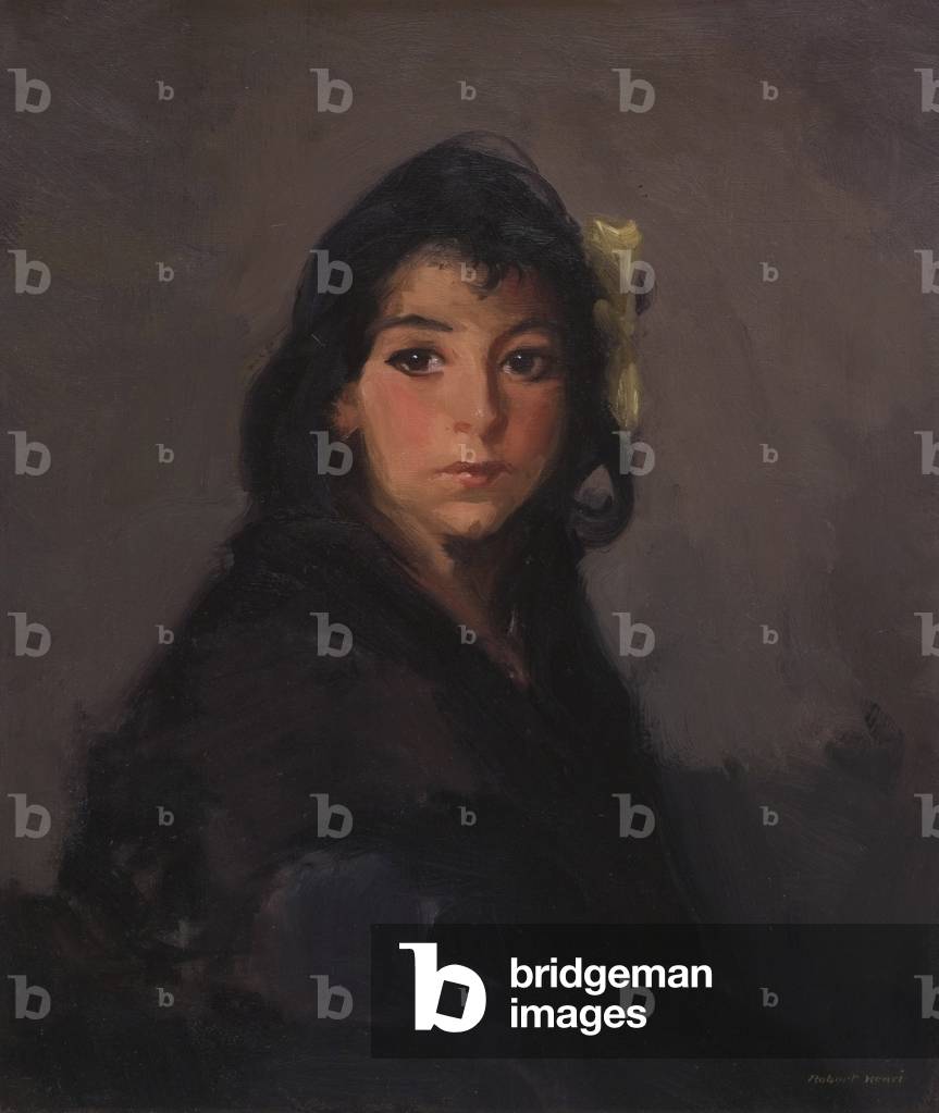Image of Painting depicting The Gypsy Girl (Barbina), 1912 by Robert Cozad Henri