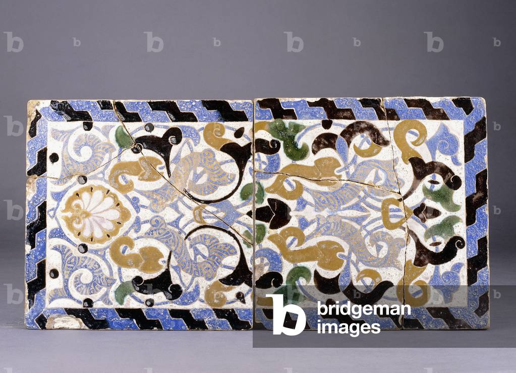 Immagine di Ceramica "Tavola cuerda seca in ceramica della dinastia Nasrida" 1301 di Islamic School