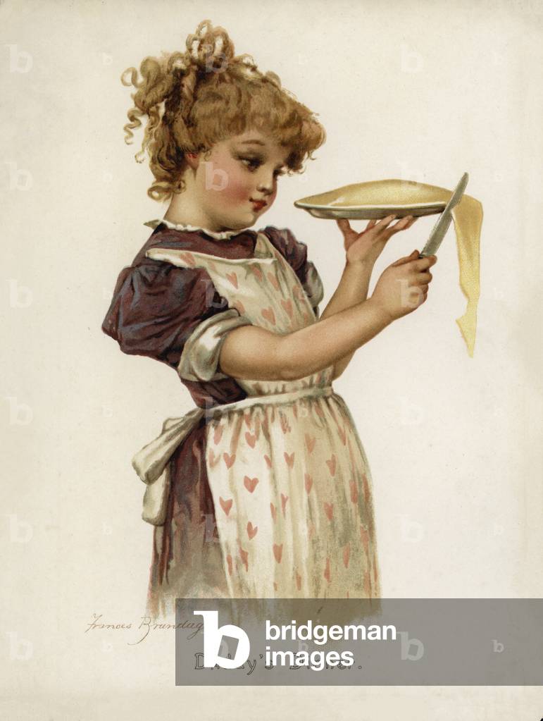 Mädchen: Daddy's Dinner (Farbe litho)