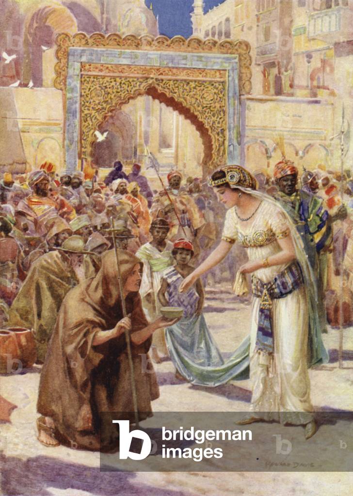 "San Giorgio e la Principessa Sabra (colore lito)" di Howard Davie