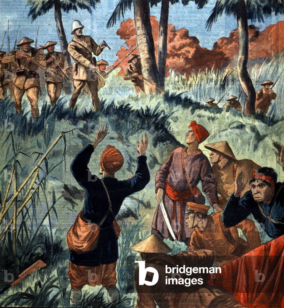 Image de Estampe représentant Mutinerie en Indochine 1930 par French School