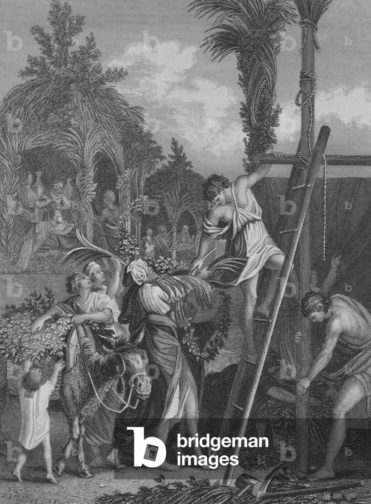 "Das Fest der Tabernakeln (Gravur)" von English School, b/w
