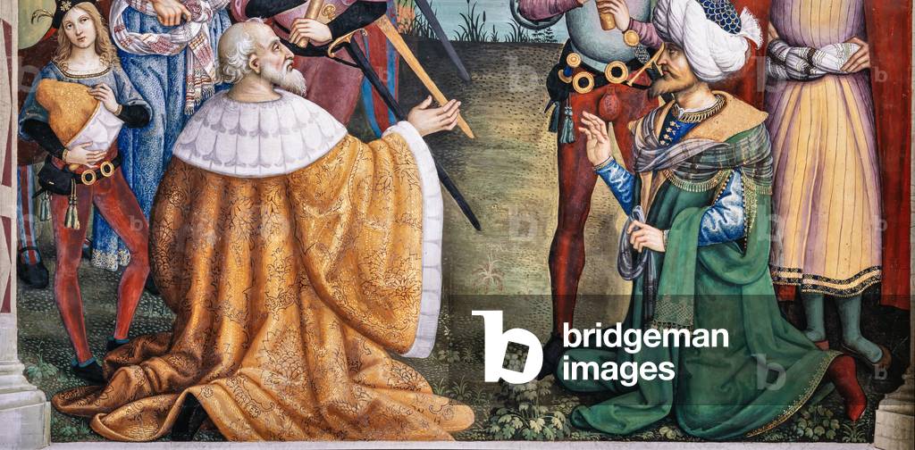 The Piccolomini Library, south west wall: “ Pius II blessing the fleet about to leave from Ancona for the Holy