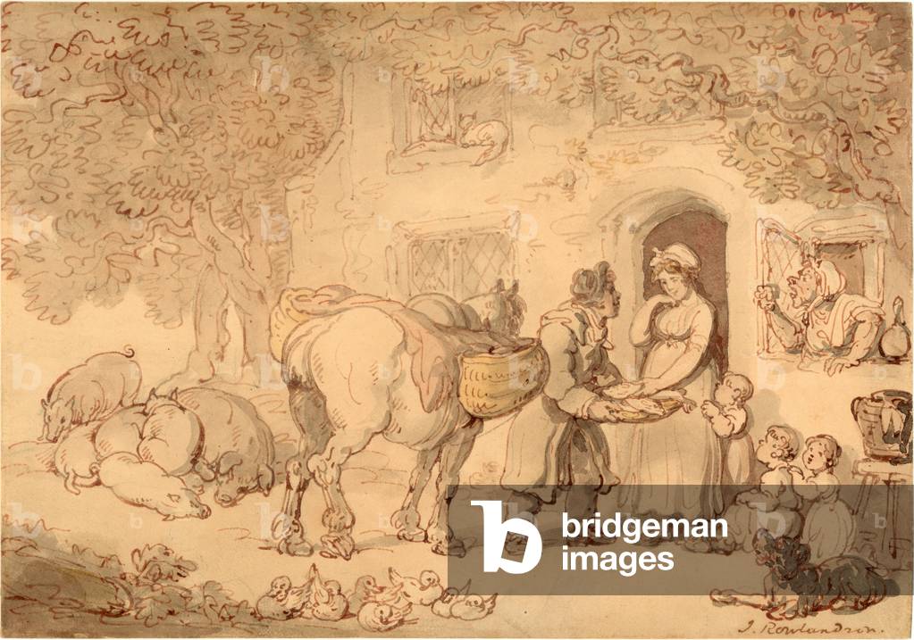 Immagine di Dipinto "Il pescatore" 1775 di Thomas Rowlandson