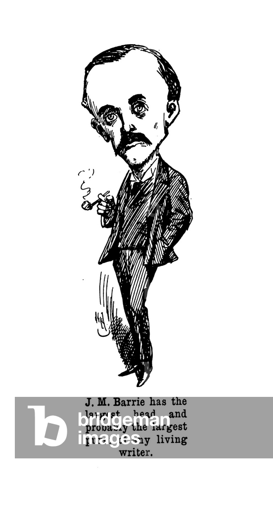 Image de Estampe représentant JM Barrie (lithographie) 1901 par Harry Furniss