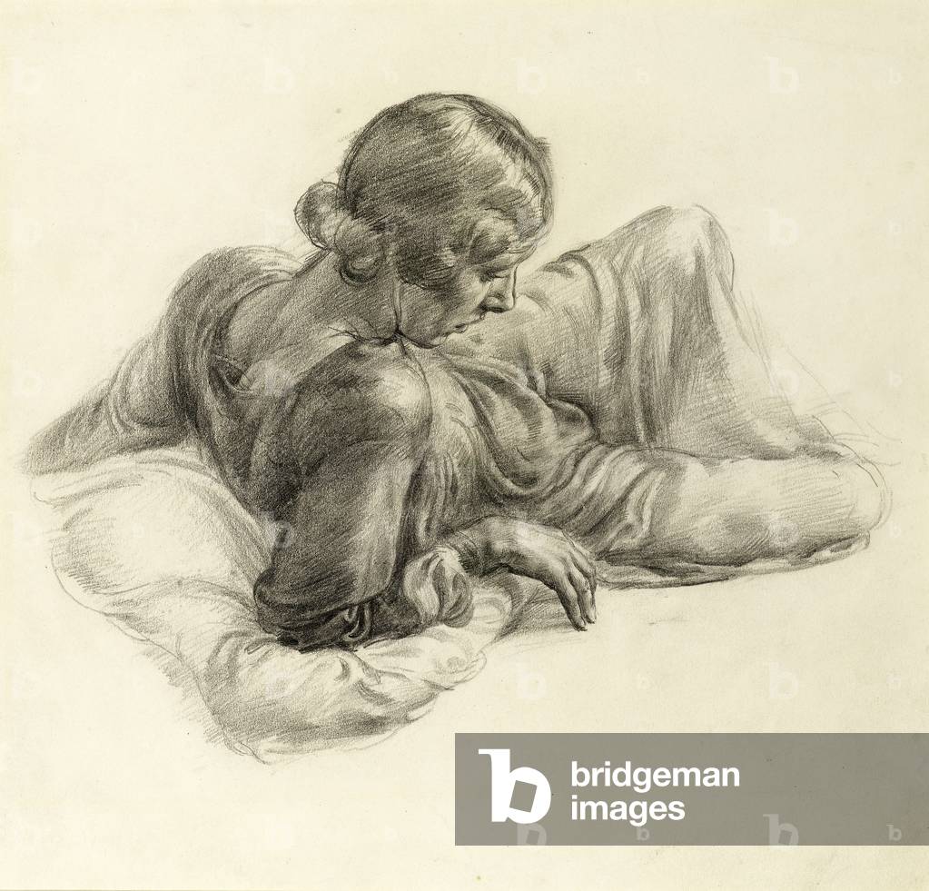 Frau legen (Bleistift auf Papier)