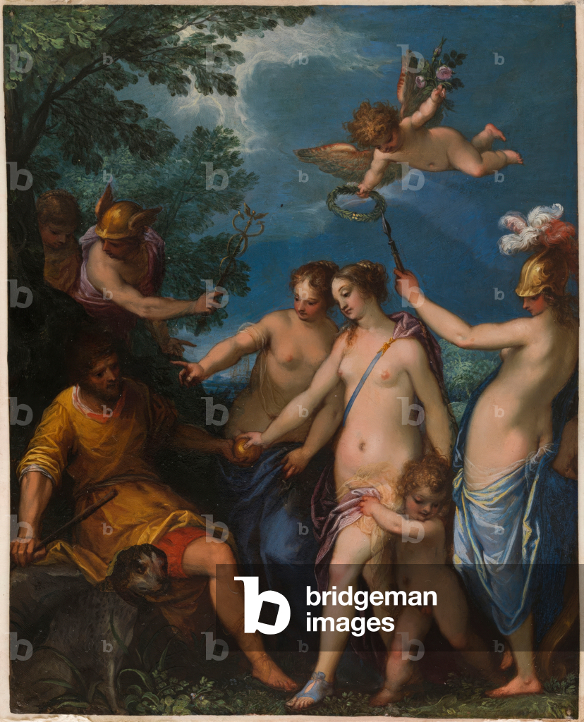 Das Urteil von Paris, 1597 (Öl auf Kupfer)