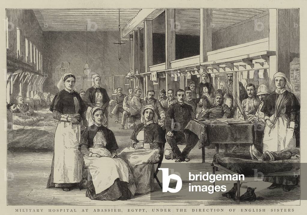 "Militärkrankenhaus in Abassieh" von English School, b/w