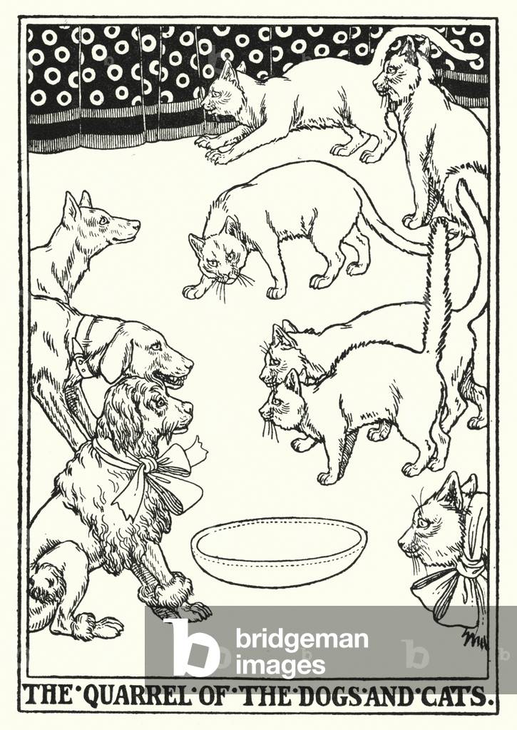 Favole di La Fontaine: Il litigio dei cani e dei gatti (lito)