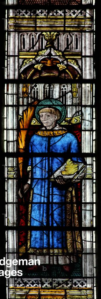 Window w0 depicting St Stephen (stained glass) by French Artist