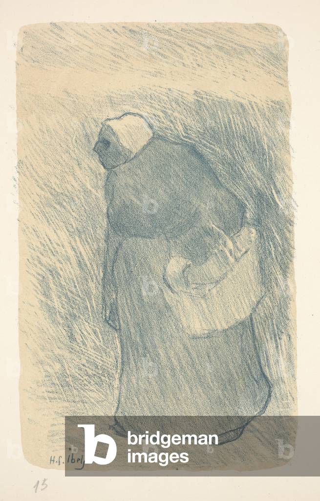 Image of Print depicting Peasant with a Basket, 1895 by Henri-Gabriel Ibels