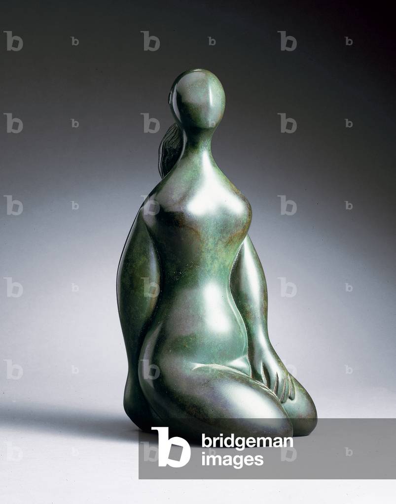 Junges Mädchen kniend, konzipiert 1968, gegossen c.1970 (Bronze)