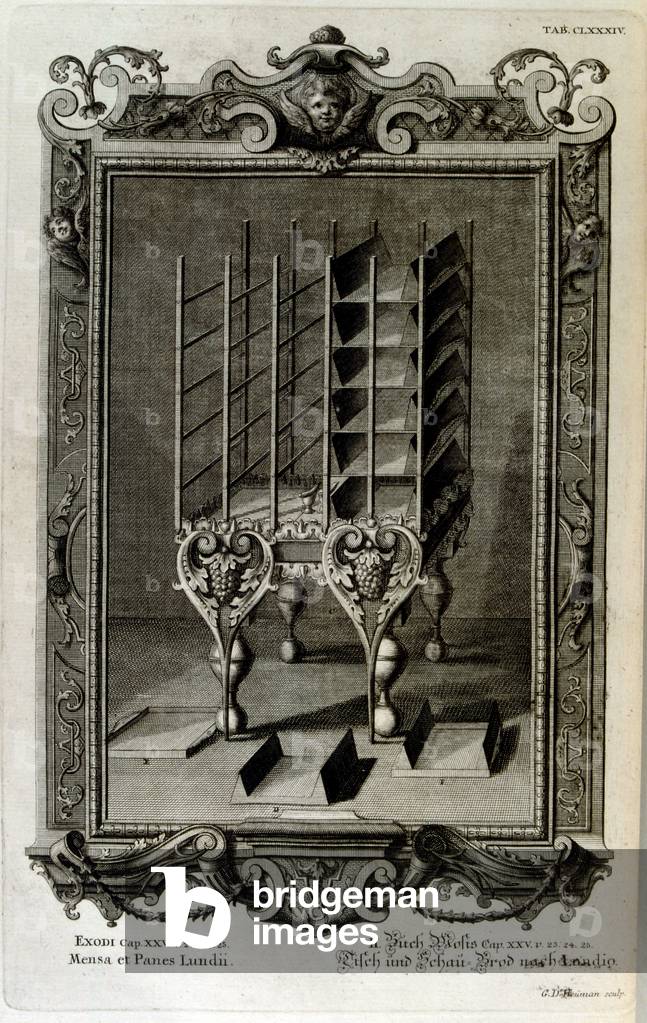 "Goldener Tisch für heiliges Brot" 1701 von Johann Jakob Scheuchzer, b/w